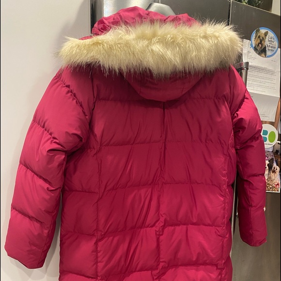 L.L. Bean long down raspberry coat XL - 1X - Picture 2 of 4